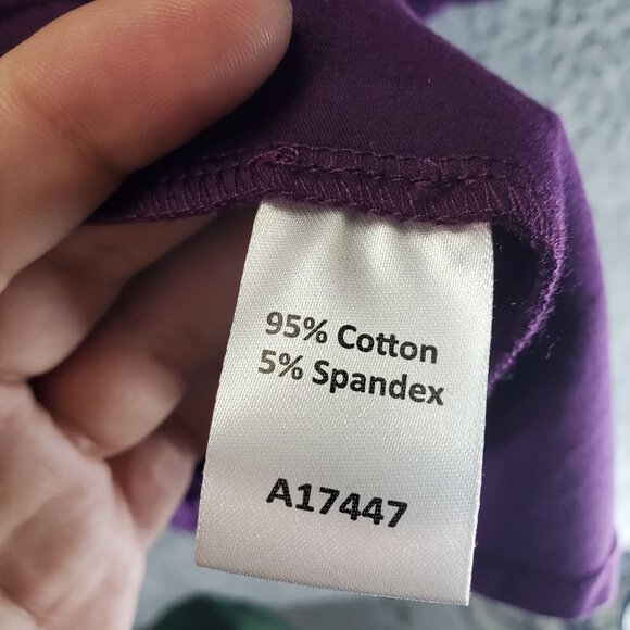 Appleseeds Dress Womens Large Purple Petite 3/4 Sleeve Polyester Blend - Picture 5 of 11